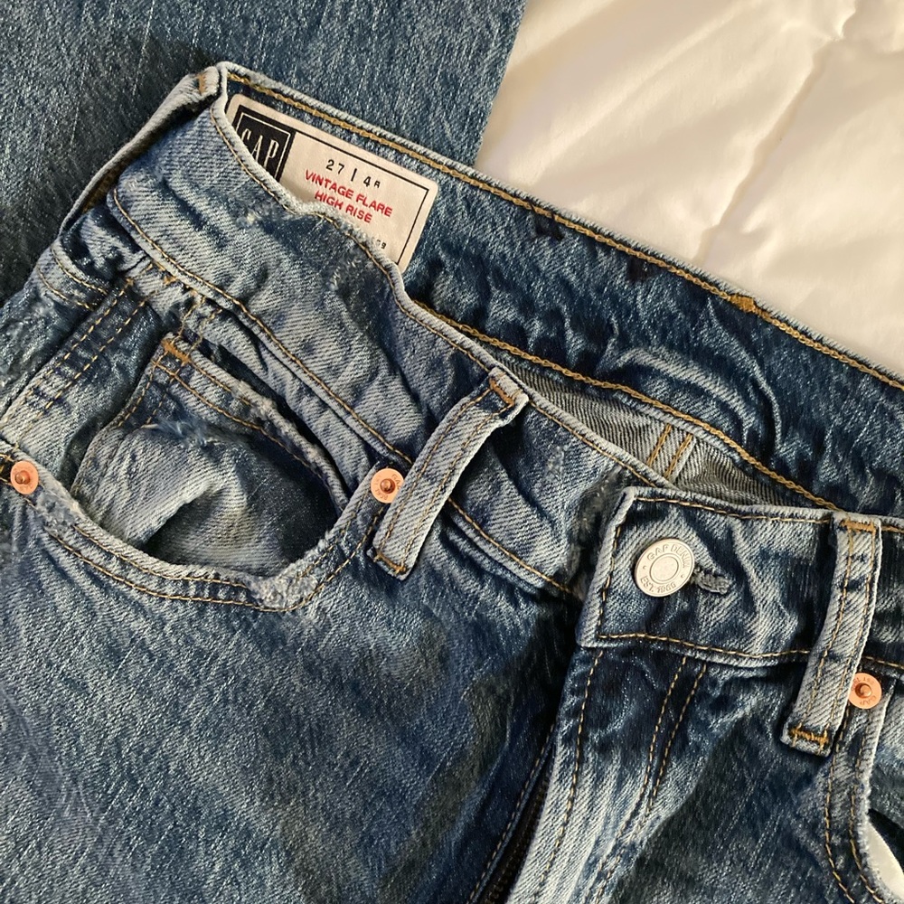 Flare high rise jeans